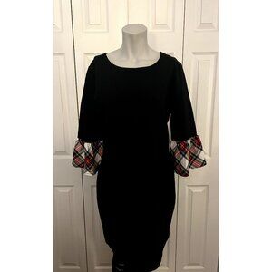 Sailor Black Long Sleeve Midi Dress Size Large